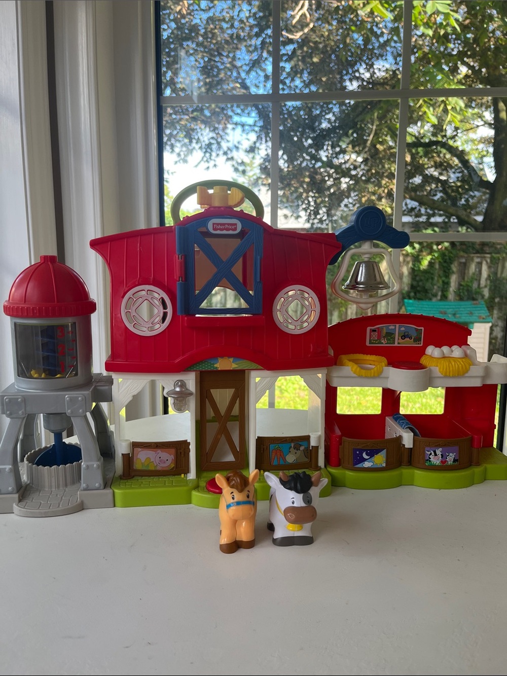 Little People Barn with Horse and a cow